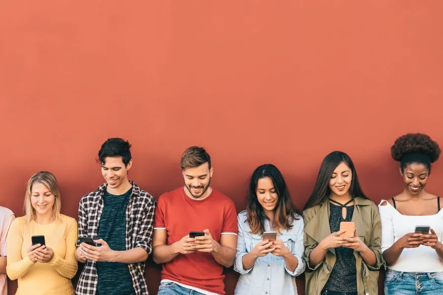 people using social media